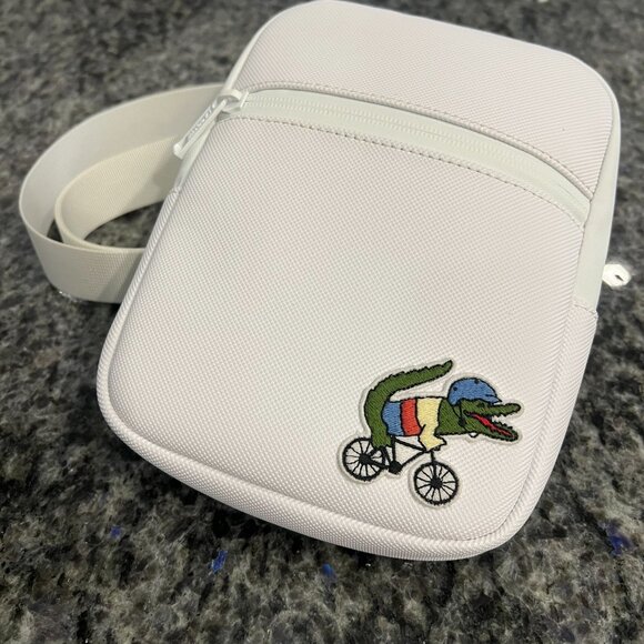 Lacoste x Netflix Croc Print Small Shoulder and crossbody Bag - Picture 2 of 5